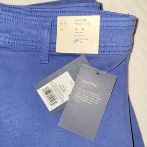 NWT Sailor Wide Leg Pants in Blue